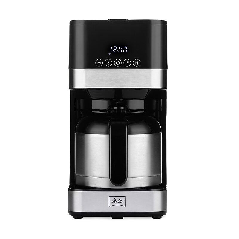Melitta Aroma Tocco 8-Cups Automatic Drip Coffee Maker, Black/Stainless Steel (MCM010PULBK1) image 1
