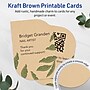 Avery Leaf Integrated Cards, Matte Kraft Brown, 30/Pack (19479398968)~#|#~76A501CA-55CE-464C-8D801ADBED6B1D93_sc7