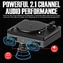 Audiosource AT33 Belt Drive turntable with 2.1 channel 120 watt Bluetooth Speakers, Black Woodgrain (AT3345BW)~#|#~76A74D11-8710-4501-A9116B0FB69CFDB2_sc7