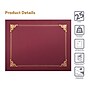 Better Office Certificate Holders, 8.75" x 11.25", Crimson Red/Gold, 25/Pack (65253-25PK)~#|#~76AAAFBB-164A-4327-948D3CF919243E98_sc7