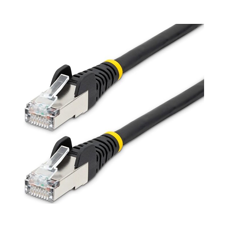 StarTech Low Smoke Zero Halogen 10' RJ45 to RJ45 Networking Cable, Male to Male, Black (NLBK-10F-CAT6A-PATCH) image 1