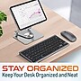 Delton SW60 iPad/Android Stand & N35 Small Wireless Keyboard and Mouse Tablet Accessory Set, Silver (DTTKITMIN35SW60)~#|#~76B03341-0F76-4839-85A1E59E9F741C2B_sc7