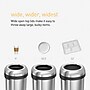 simplehuman Commercial Bullet Steel Trash Can with Open Lid, 16 Gallon, Matte Black (CW1496)~#|#~76B074A2-166E-413D-89D94F1BD46623F5_sc7