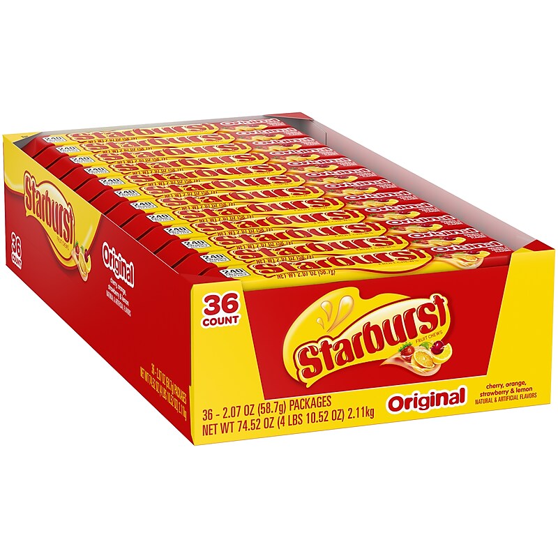 Starburst Original Fruit Chews Candy, 2.07 oz., 36/Box (MMM01151) image 1