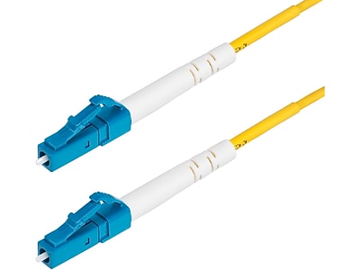 StarTech 1m (3.3ft) LC to LC (UPC) Simplex OS2 Single Mode Fiber Optic Cable, 9/125, Yellow (SPSMLCLC-OS2-1M)