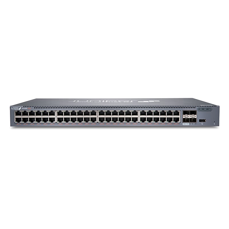 Juniper WAN 48-Ports Gigabit Ethernet PoE Managed Switch, 176Gbps, Black (EX4000-48P) image 1
