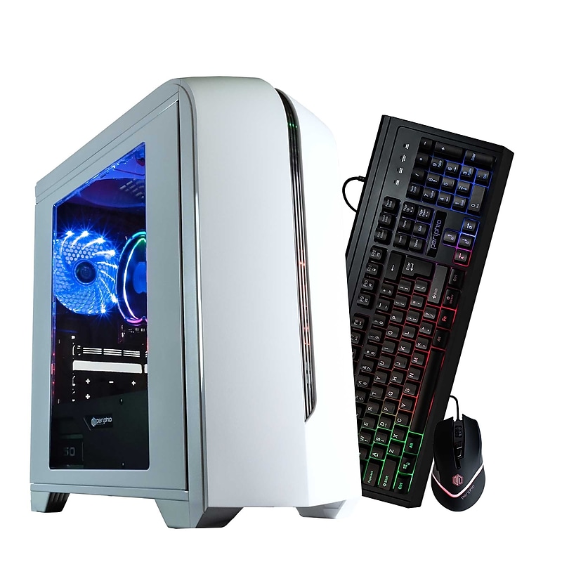 Periphio Warp Gaming Desktop Computer, AMD Ryzen 5, Radeon Vega 7, 16GB RAM, 1TB SSD, Windows 11 Home, Keyboard + Mouse Included image 1
