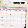 2027 Willow Creek Watercolor Stripes 22" x 17" Monthly Desk Pad Calendar, Assorted Colors (66645)~#|#~76C0EEDE-F675-4743-98443A726839DCF7_sc7
