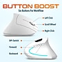 Delton S12 Wireless Ergonomic Vertical Computer Mouse, White (DMERG12WBWH)~#|#~76C2871E-0D41-47C4-BBD52A340CEB9E6C_sc7