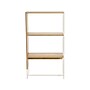 Household Essentials Wrap 41" 3-Shelf Bookcase, Coastal Oak/White Laminate/Steel (8268-1)~#|#~76C5A40E-0A8D-4371-893E9908A822B95D_sc7