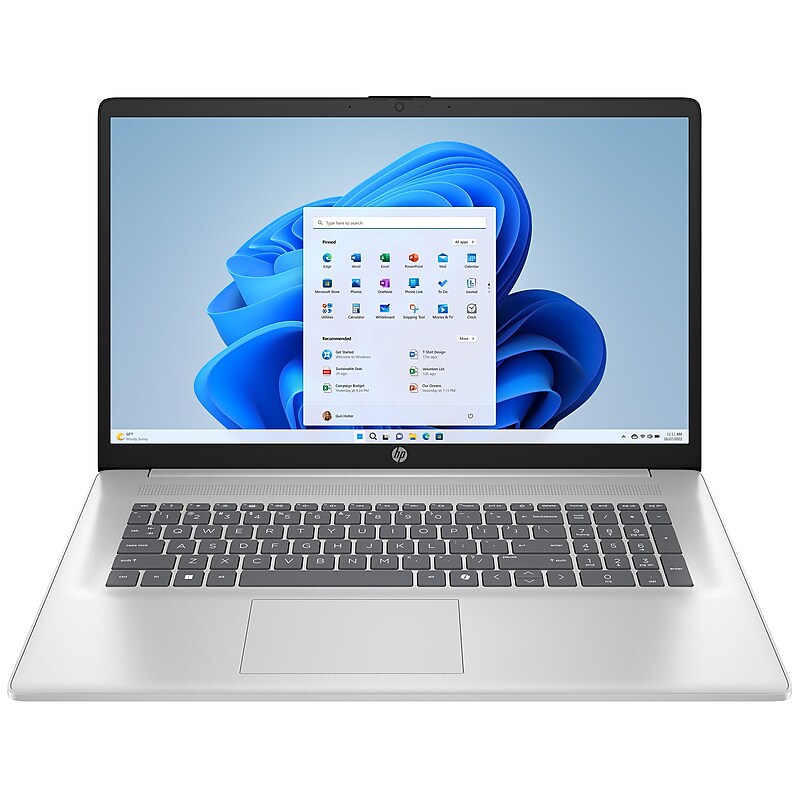 HP 17.3" FHD Laptop, CoPilot, Intel Core i3-N305, 8GB RAM, 512GB SSD, +9.5 hours battery, Windows 11 Home image 1