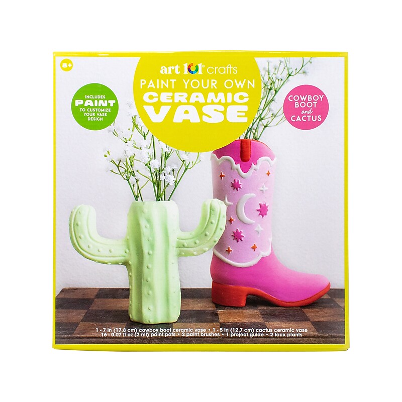 Art 101 Crafts Paint Your Own Ceramic Vase Kit (41050MB) image 1