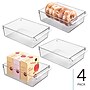 iDESIGN Medium Plastic Storage Bin, Clear, 4/Pack (28418M4)~#|#~76CD576F-CF87-48FD-954000CCAC5E4EB1_sc7