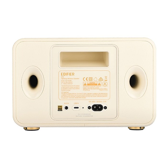 Edifier D32 ワイヤレススピーカー　Bluetooth Edifier D32 EEC4007774 60W Indoor Desktop Speaker, Ivory | Staples