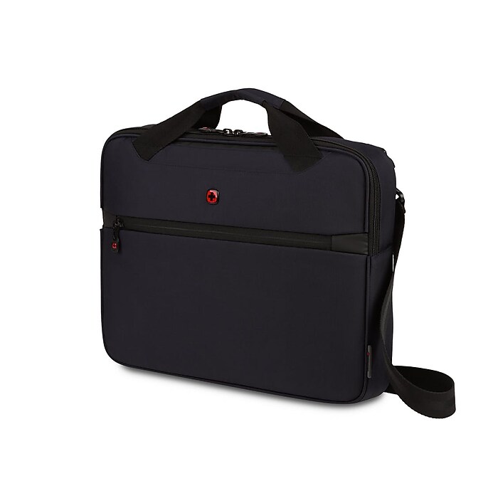 Wenger Notion Laptop Slim Briefcase, Dark Navy Polyester