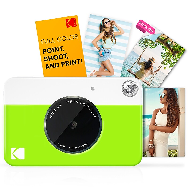 KODAK Printomatic Mini Full-Color 5MP Instant Print Digital Camera, Green (RODOMATICGN) image 1