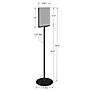 Azar Sign Holder, 13" x 56.5", Vertical, Freestanding, Black, Metal (300355-BLK)~#|#~76E071AD-4AB1-44E8-8CBE5C65015BE1AA_sc7