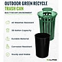 Alpine Industries Stainless Steel Outdoor Trash Can with Rain Bonnet Lid, 38 Gallon, Green (ALP479-38-1-GRN-MKTCOPY)~#|#~76E160BE-3373-44DC-9C83F64554CCE01F_sc7