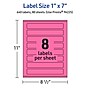 Avery Laser/Inkjet Rectangle Multipurpose Labels, 1" x 7", Bright Pink, 640/Box (94225)~#|#~76EA0CC6-38F1-424D-A99FE35EA1CE3CC9_sc7