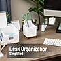 Mind Reader Pen Holder, White (PENWD-WHT)~#|#~76ED95E6-E57F-43E4-B86576D98463EADF_sc7