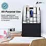 AdirOffice 20-Slot Roll File, 22.24"H x 15.55"W x 15.55"D, Black (ADI628-WBLK)~#|#~76F0AB7E-F7F4-4860-BBC61C531CD69055_sc7