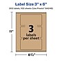 Avery Laser/Inkjet Rectangle Multipurpose Labels, 3" x 6", Kraft Brown, 300 Labels/Box ( 94249)~#|#~76F0CE85-04D6-4597-BC8624D93BB926E8_sc7