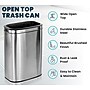 Alpine Industries Stainless Steel Trash Can with Liner, 10.5 Gallon (ALP470-40L)~#|#~76F30C41-5FAC-4D74-9F79173A7AFA3381_sc7