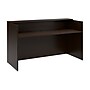 Bush Business Furniture Arrive 72"W Reception Desk with Shelf, Mocha Cherry (AVD172MRK)~#|#~76F6B65A-980A-4EC7-9695E91D531EB164_sc7