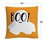 Trademark Fine Art White Ghost Boo Halloween By ABC Decorative Throw Pillow, 16" x 16" (ABC0088-PIL1616)~#|#~76FB954B-7AEB-44F5-A55E1418934031A2_sc7