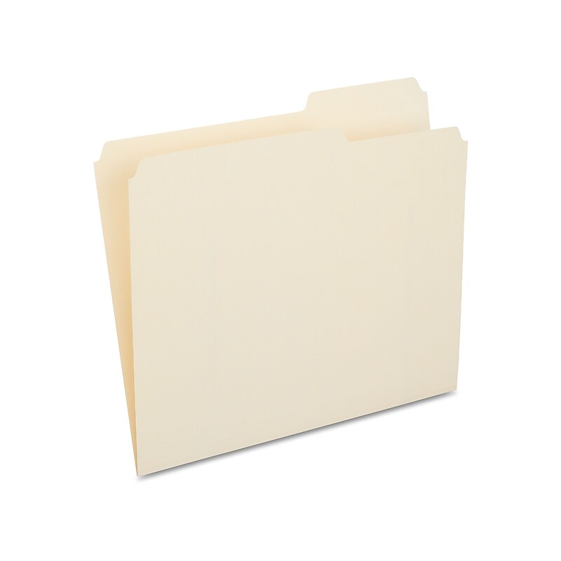 Staples File Folders, 2/5 Cut Tab, Letter Size, Manila, 100/Box (ST508812/508812) image 1