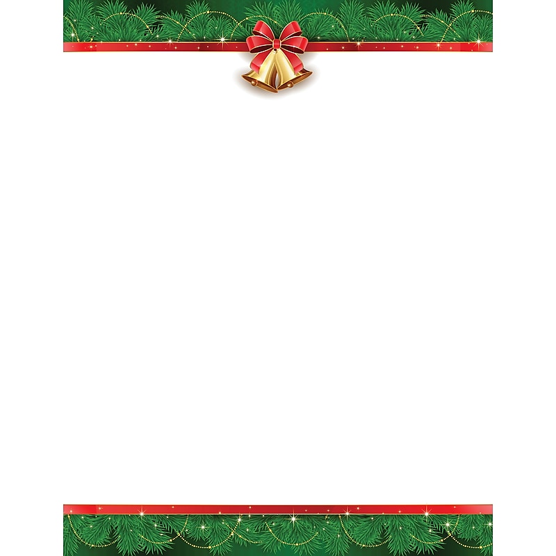 Great Papers! Holiday Stationery Letterhead Holiday Bells , Multicolor, 50 sheets (2024029) image 1