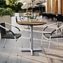 Flash Furniture TopGuard 31.25" Round Wood  Restaurant Dining Table and Base, Natural/Silver Base (STRD31NATT2222S)~#|#~7702937B-6806-41CD-BD7E98F77B6BFEC2_sc7