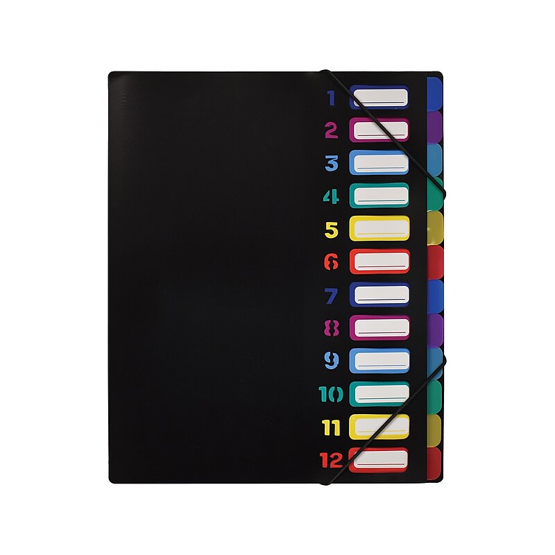 Better Office 24-Pocket Expanding File Folder, Black (59601) image 1