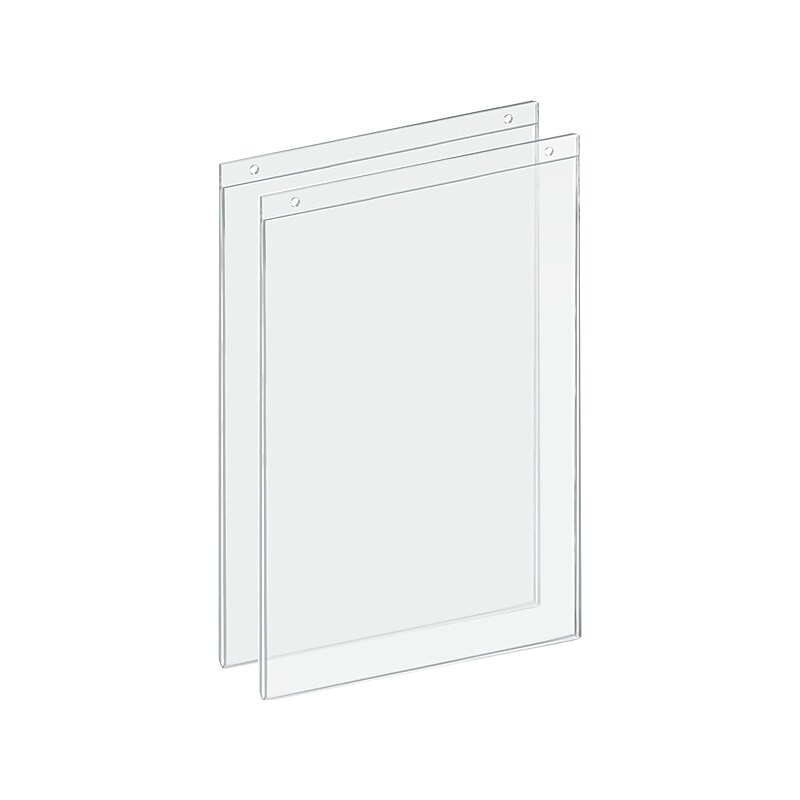 Azar Sign Holder, 11" x 17", Vertical, Wall Mounted, Clear Acrylic, 2/Pack (162708-2PK) image 1
