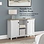 Bush Furniture Salinas 30" Accent Storage Cabinet with 3 Shelves, Shiplap Gray/Pure White (SAS147G2W-03)~#|#~770A8F16-2890-4BB2-87107F9EABD7C629_sc7