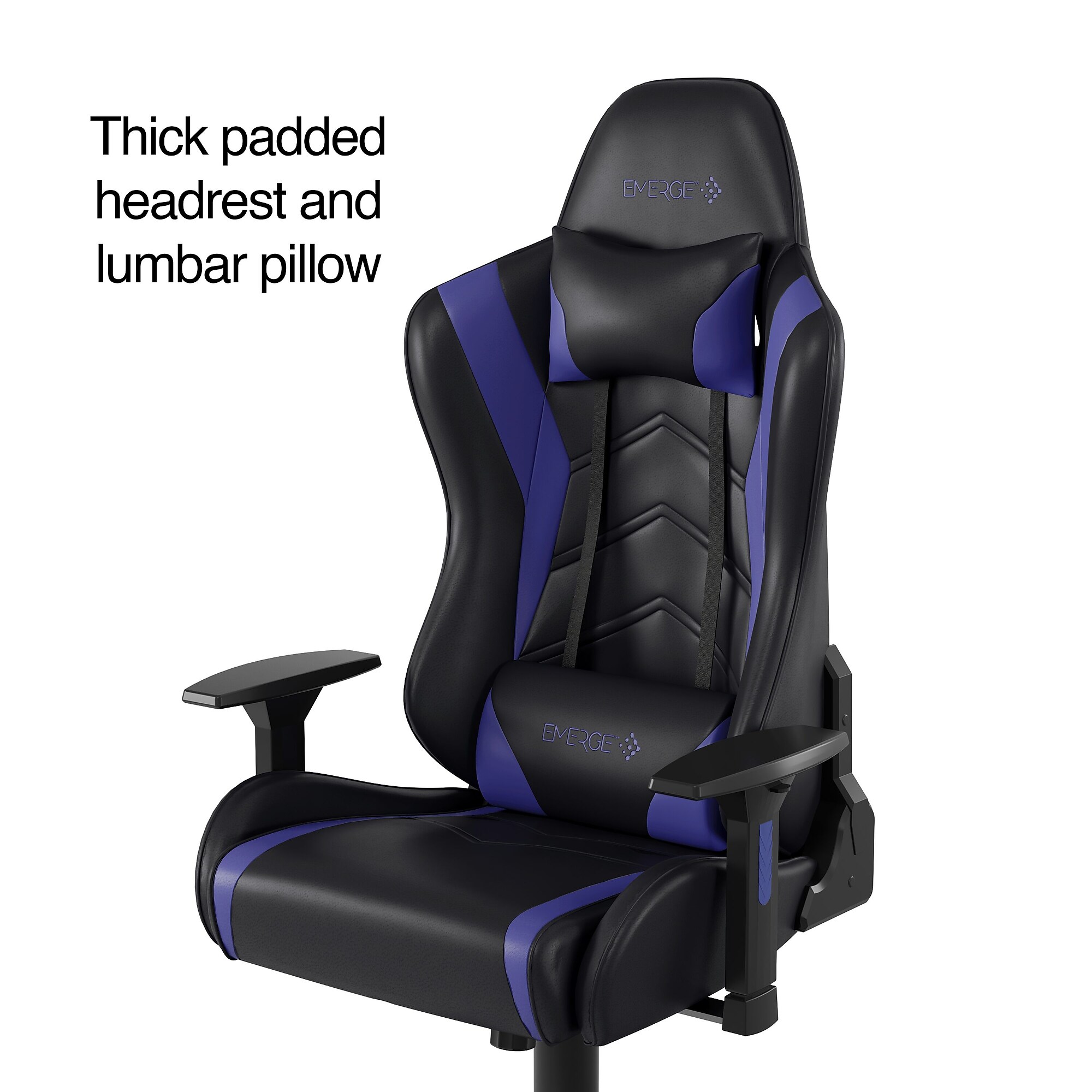 Staples Emerge Vartan Gaming Chair, Ergonomic, Adjustable Height, Swivel, Blue Sansujyuku sansujyuku.com