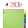 Staples Large Tab Plastic Two-Pocket Insertable Dividers, 8-Tab, Multicolor (ST62971)~#|#~770DA1BA-C9F6-4208-9C43CF9304D6853B_sc7