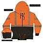 GloWear 8318BK High Visibility Long Sleeve Black Bottom Hooded Zip-Up Sweatshirt, ANSI Type R Class 3, Orange, X-Large (23075)~#|#~7710B539-9A3B-4868-838DD37F1BFE2878_sc7