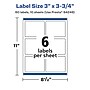 Avery Laser/Inkjet Rectangle Waterproof Multipurpose Labels, 3.75"  x 3", White, 60/Pack (94248)~#|#~771406BE-0C15-4CA2-AF0E20D82F8BEF1F_sc7