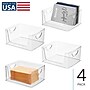 iDESIGN Small Stackable Plastic Storage Bin, Clear, 4/Pack (28102M4)~#|#~771D88B1-58BA-4C8C-B0FD0AB82C81C673_sc7