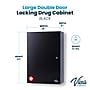 Viva Comfort Large Double Door Medicine Locking Secure Storage Medical Cabinet, 1.7 cu. ft., Black (ADIME999-03-BLK-MK)~#|#~771E87F9-8C7E-4B93-8BA3FAFF72CB58F8_sc7