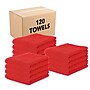 Hospeco 100% Cotton Multipurpose Towels, 16" x 27", Red, 12 Towels/Pack, 10 Pack/Carton (N030-R1627-4)~#|#~77216362-CEEF-4089-B881B9A5B3906C6B_sc7