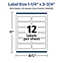 Avery Laser/Inkjet Rectangle Multipurpose Labels, 3.75"  x 1.25", Glossy White, 600/Box (94228)~#|#~7726E77C-2AFD-419C-BD17E60FF0F65265_sc7