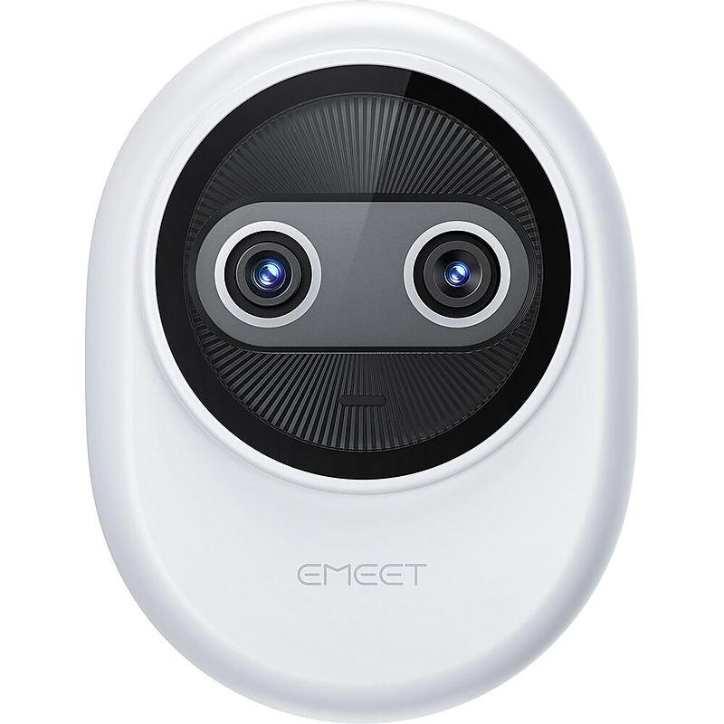 EMEET Piko Dual-Lens 4K HD 8MP Webcam, Adjustable Mounted, White (EMDKWB-LD) image 1