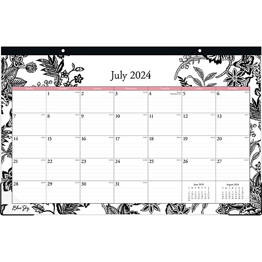 20242025 Blue Sky Analeis 17" x 11" Academic Monthly Desk Pad Calendar