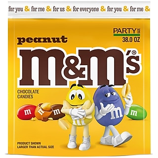 M&M's Sharing Size Milk Chocolate Candy Pieces, 75.36 oz., 24 Pouches/Box  (MMM04431) | Staples