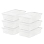 Iris 28 Qt. Storage Box with Snap Lid, Clear, 6/Carton (500244CT)~#|#~773A715F-EF59-4460-87C1DA66D14D5AF9_sc7