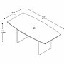 Bush Business Furniture 72W x 36D Boat Shaped Conference Table with Wood Base, Mocha Cherry (99TB7236MR)~#|#~773B9C34-BA1C-4041-9220340441D2BC52_sc7