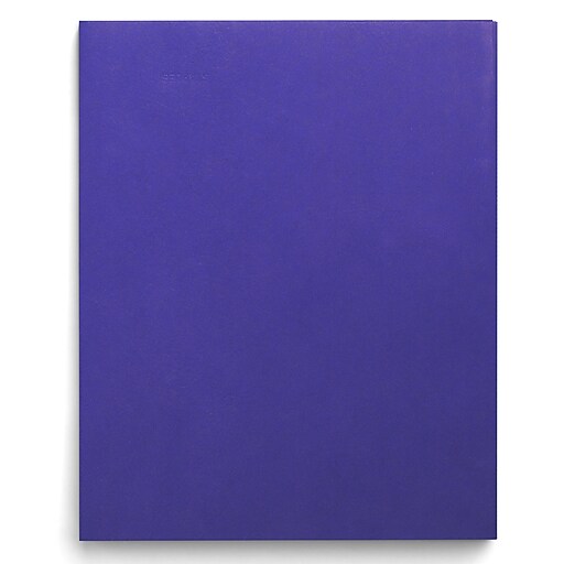 Staples Smooth 2-Pocket Paper Folder with Fasteners, Indigo, 25