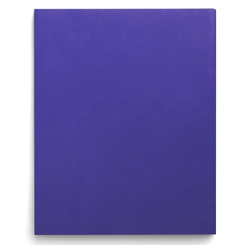 Staples Smooth 2-Pocket Paper Folder with Fasteners, Indigo, 25/Box (50774/27542-CC) image 1